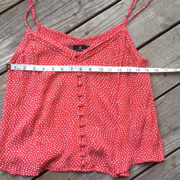 SALE Volcom red polka dot swing tank - Picture 2 of 6